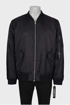 Men's Bomber Jacket with Embroidery on the Back