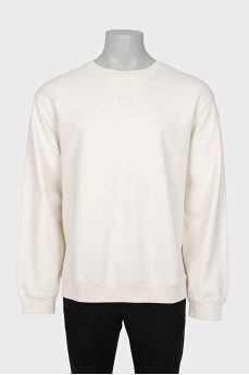 Men's sweatshirt with embossed logo