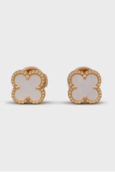 Sweet Alhambra yellow gold earrings
