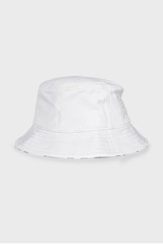White Panama Hat with Patch