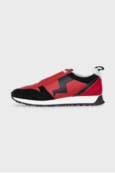 Men's sneakers with suede inserts
