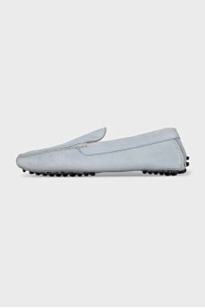 Men's Blue Suede Loafers