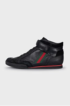 Men's leather and suede sneakers