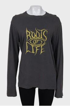 Gray oversized long sleeve