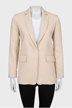 Beige jacket with small print