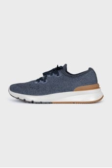 Men's blue textile sneakers