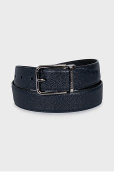 Men's textured leather belt
