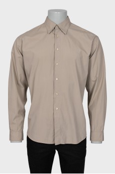 Men's straight shirt in brown
