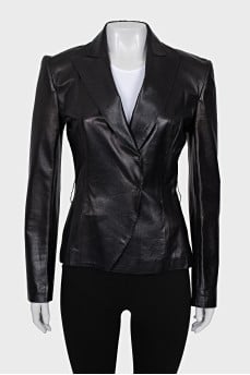 Black leather jacket
