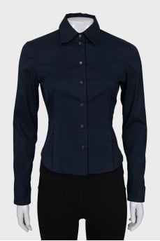 Dark blue fitted shirt
