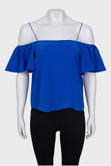 Silk off the shoulder strap top