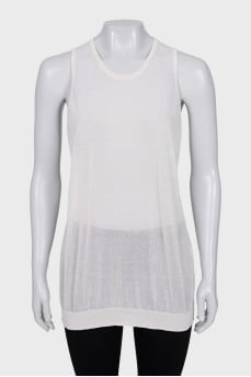Transparent loose fit tank top