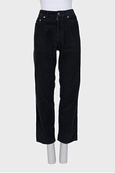 High waisted straight cut trousers
