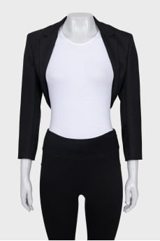 Cropped jacket without fastening
