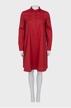 Loose fit dress with buttons