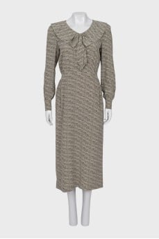Silk Print Maxi Dress