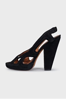 Suede strappy sandals
