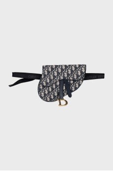 Saddle logo belt bag