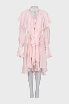 Dress with frills decorated with tassels