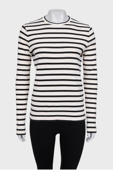 Longsleeve in black and white stripes