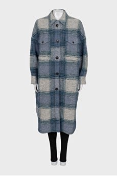 Cardigan with patch pockets and buttons