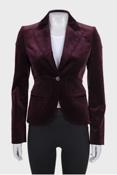 Velvet fitted jacket