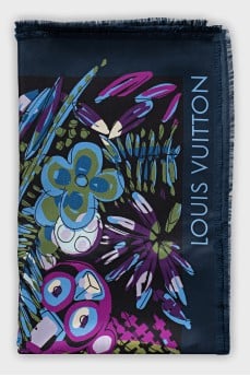Silk scarf in accent print