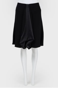 Silk wide skirt
