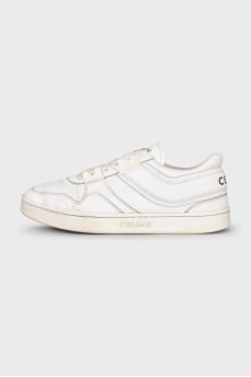 Leather sneakers with logo