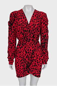 Red dress with print