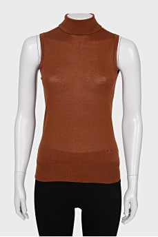 Cashmere and silk vest