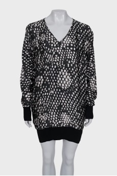 Slim fit silk dress