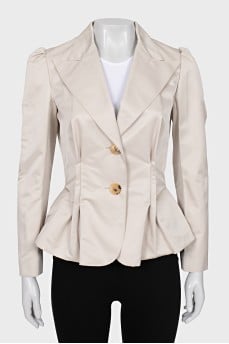 Gray button down jacket