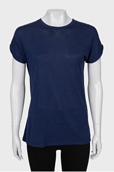 Blue straight cut t-shirt