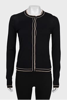 Woolen set of cardigan and tank top