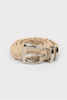Suede braided belt