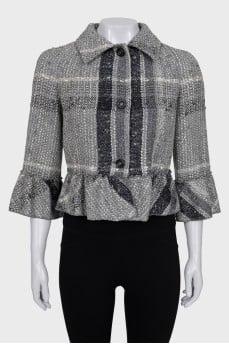 Cropped tweed jacket