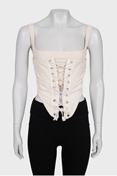 Top with lace and zipper