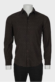 Men's Polka Dot Corduroy Shirt