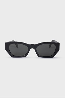 Black wide frame sunglasses