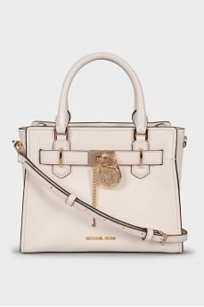 White bag with padlock