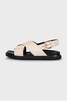 White Fussbett Sandals