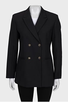 Black double breasted jacket