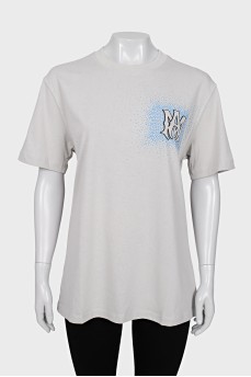 Straight T-shirt with tag