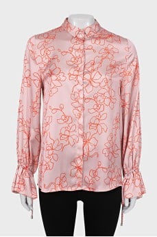 Blouse with decor on cuffs