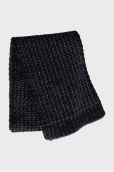 Knitted gray scarf