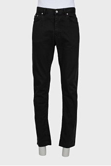 Men's straight black jeans