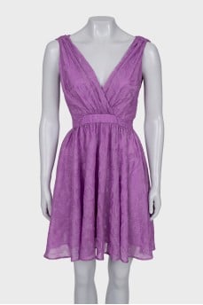 Purple sleeveless dress