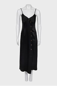 Black dress with buttons