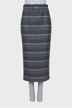 Striped wool skirt